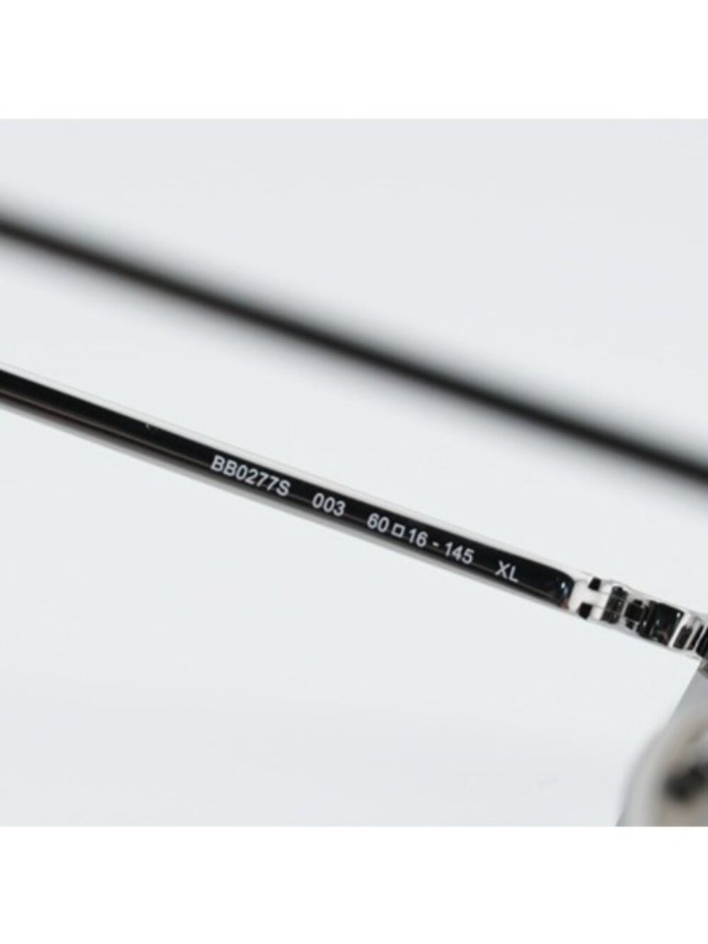 Balenciaga BB0277S 003 Unisex Sunglasses Ruthenium Rectangle Frame, Blue Lenses - Picture 7 of 10